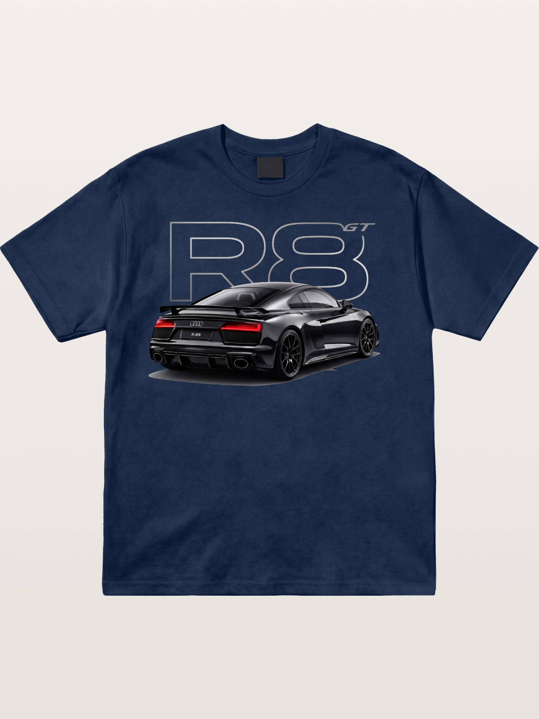 Audi R8 GT Black Rear End Cotton T-shirt
