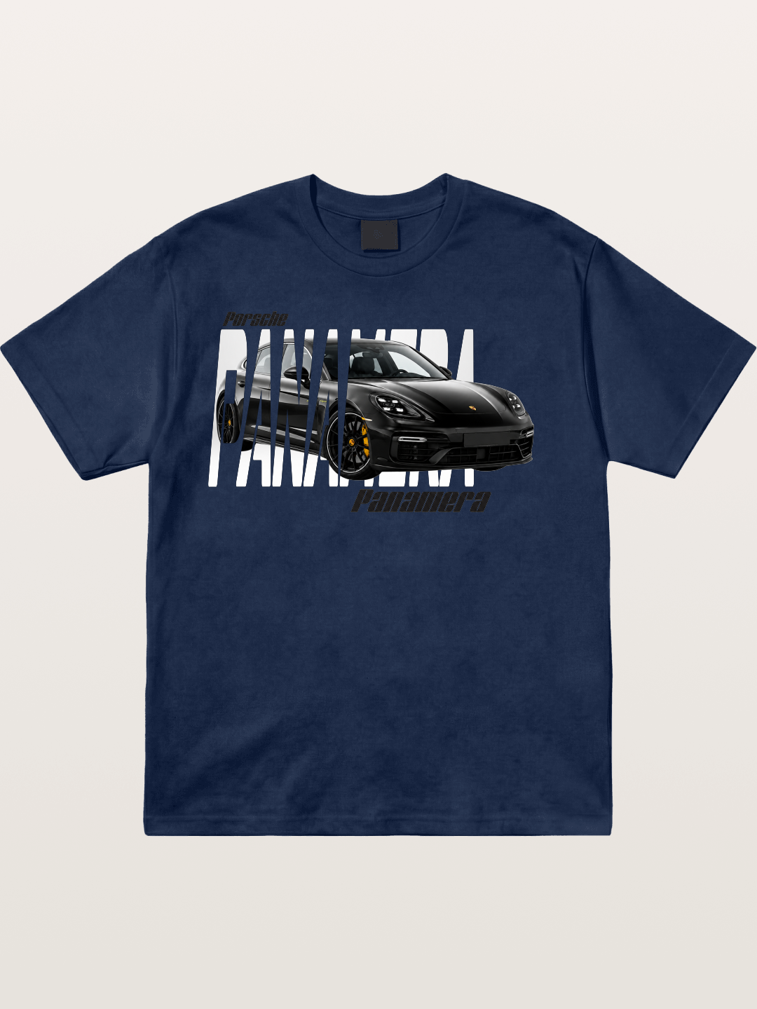 Porsche Panamera Typography Print Cotton T-shirt