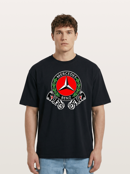 Mercedes-Benz Piston Logo Art Cotton T-shirt