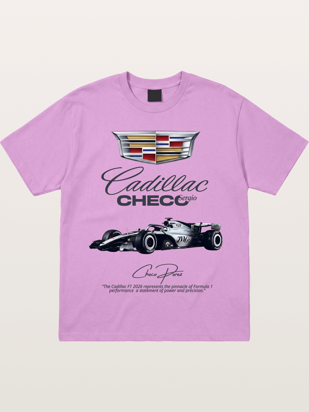 Checo Perez Cadillac F1 Print Gildan T-shirt