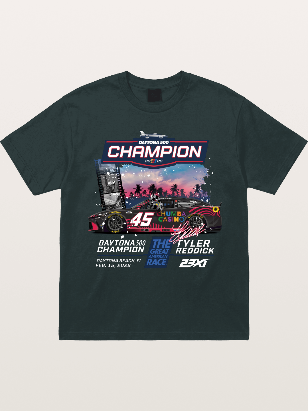 Tyler Reddick 45 Champion Car Art Gildan T-shirt