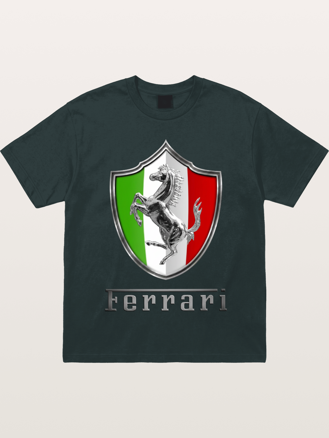 Ferrari Italian Flag Crest Gildan T-shirt