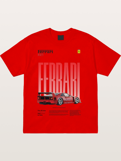 Gradient Red Cotton T-shirt