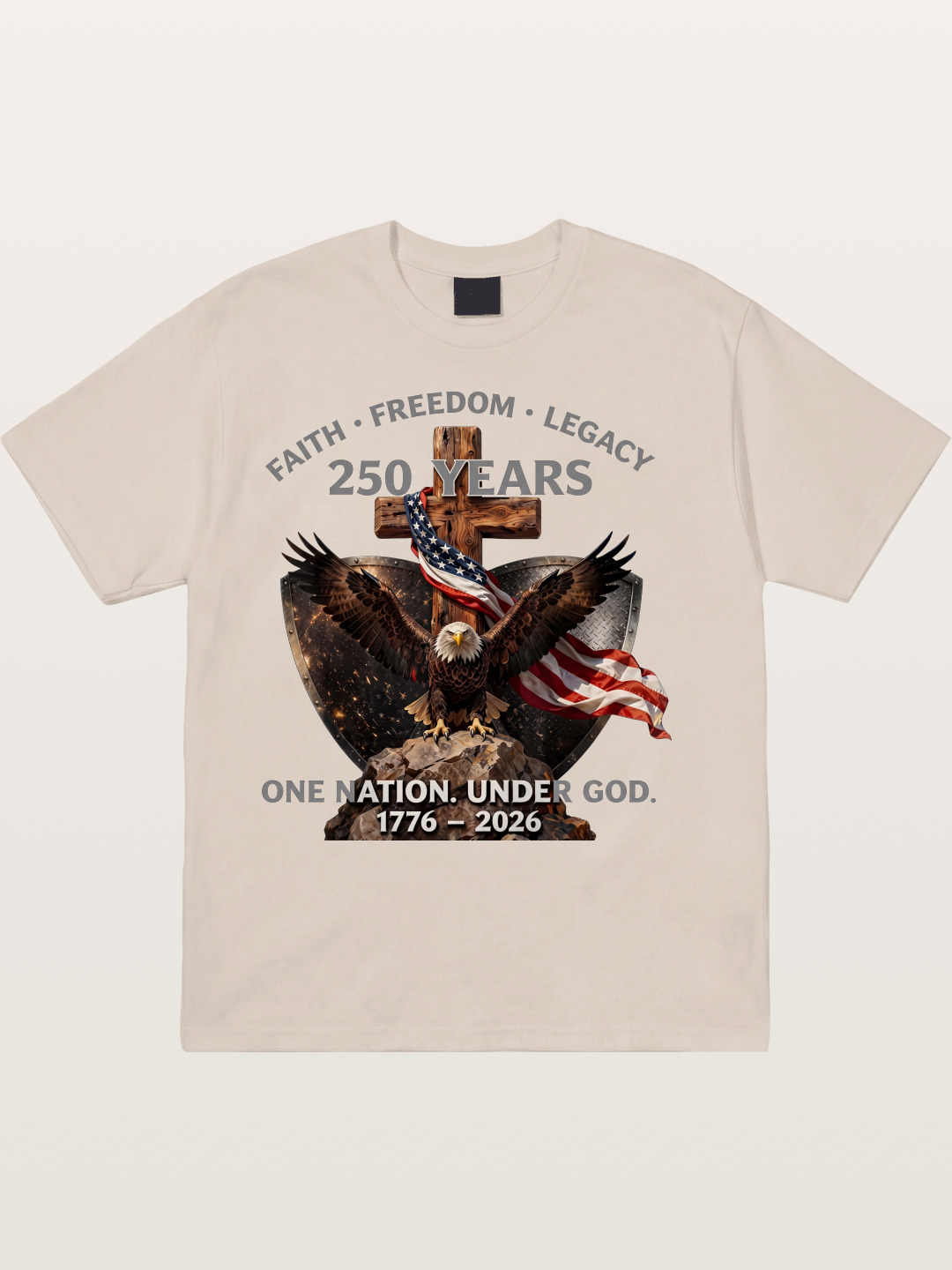 American Eagle Cross Faith Freedom Cotton T-shirt
