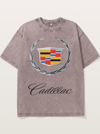 Cadillac Laurel Wreath Emblem Washed T-shirt