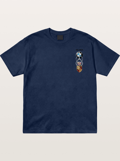 Luxury Car Logos Stack Art Cotton T-shirt