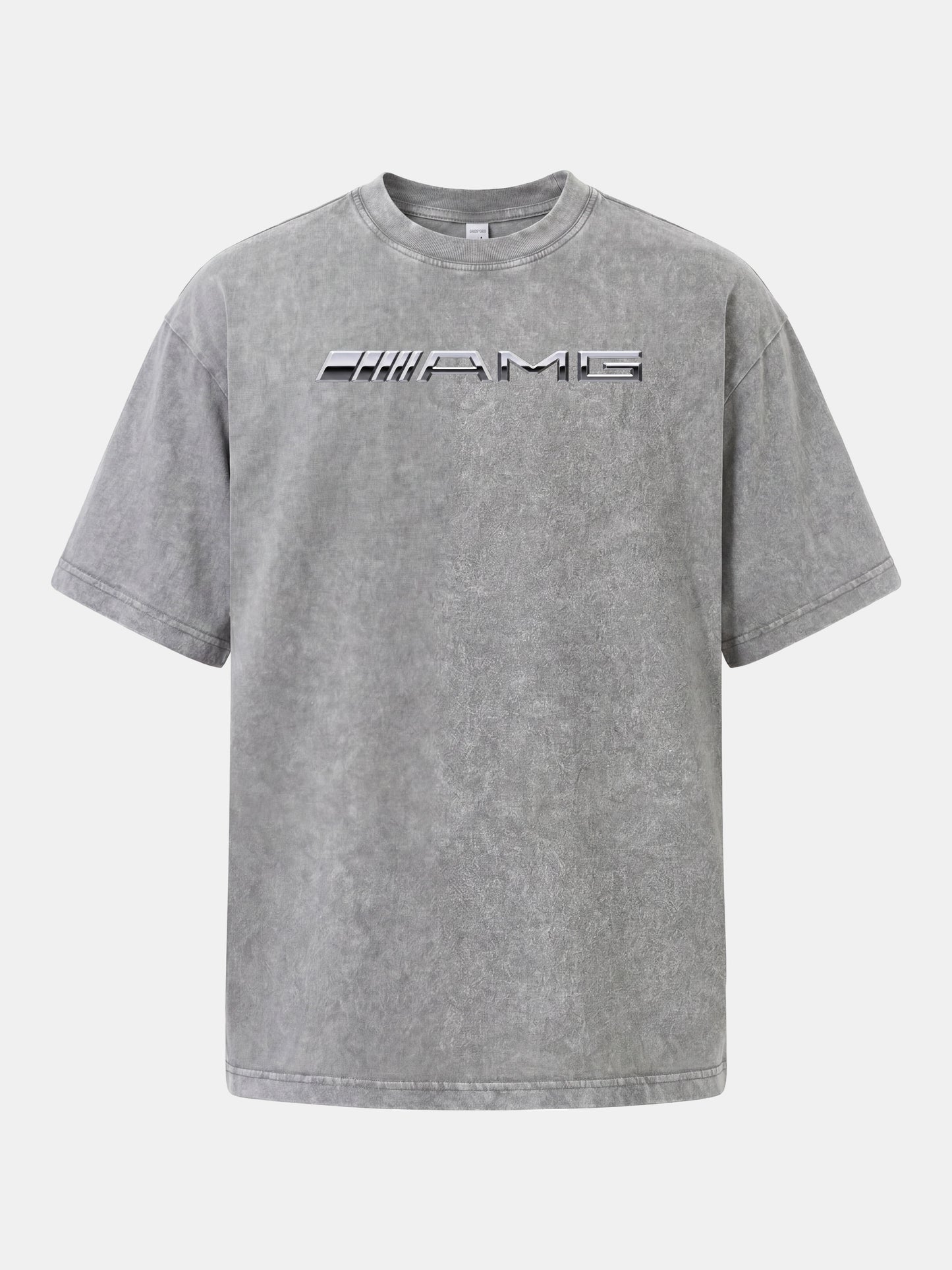 Metallic Finish AMG Three Strip Emblem Washed T-shirt