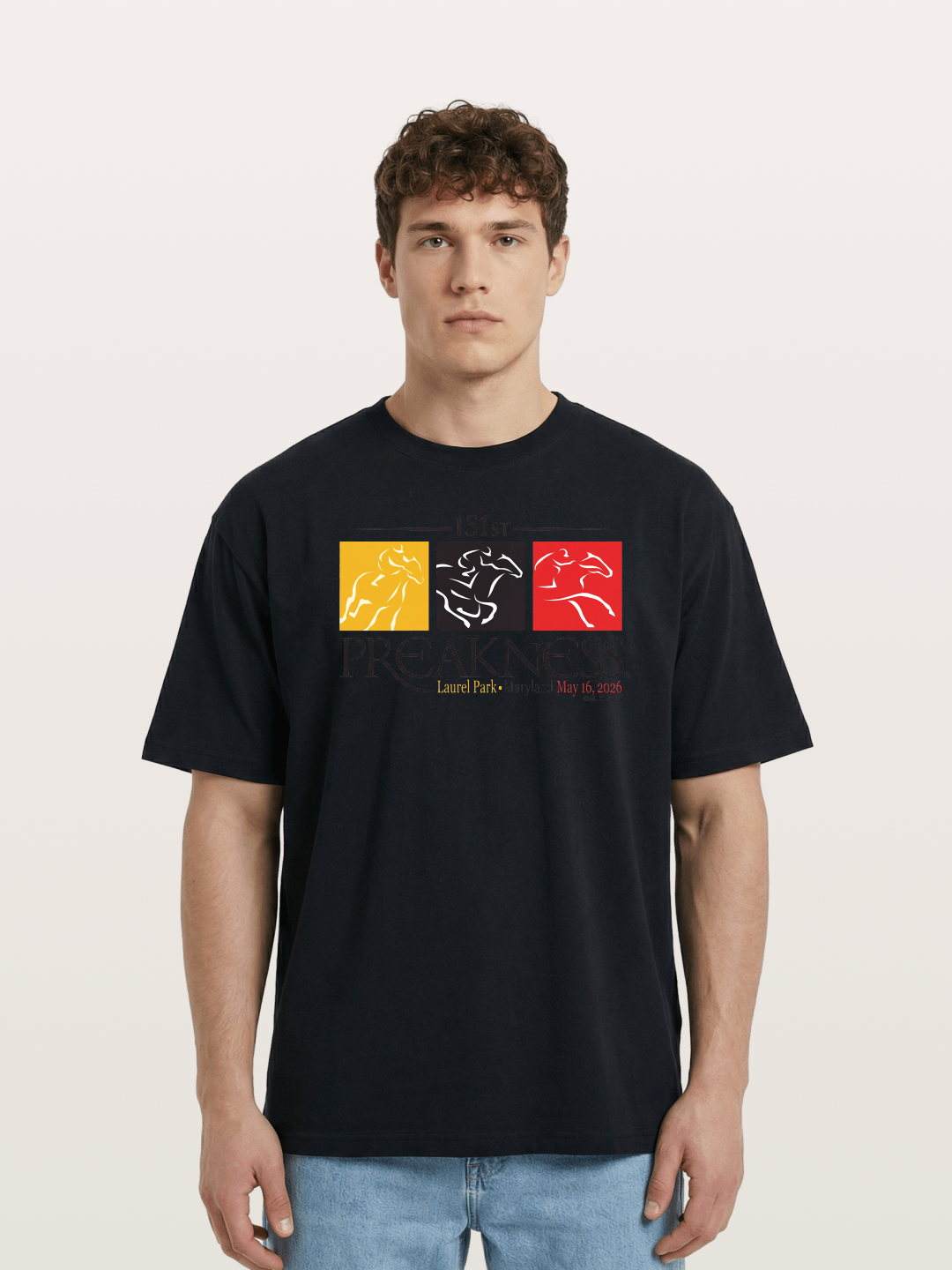 151st Preakness Race Minimal Poster Cotton T-shirt