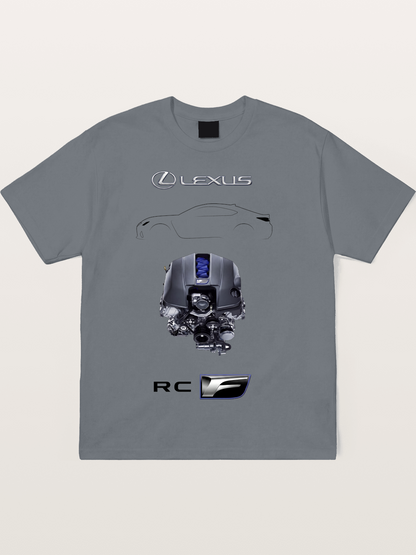 RC F Engine Outline Poster Cotton T-shirt