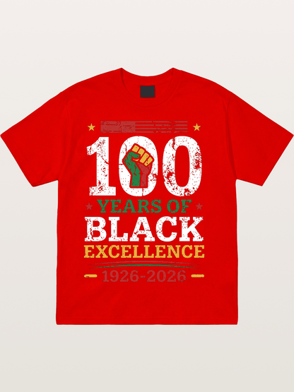 Juneteenth Centennial Excellence Tribute Cotton T-shirt