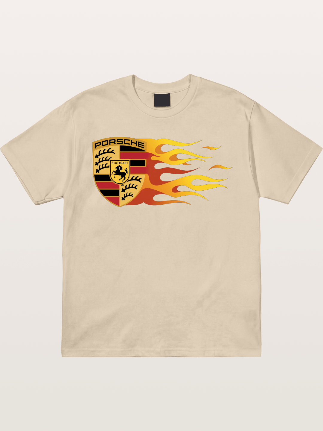Porsche Crest With Flame Accents Gildan T-shirt