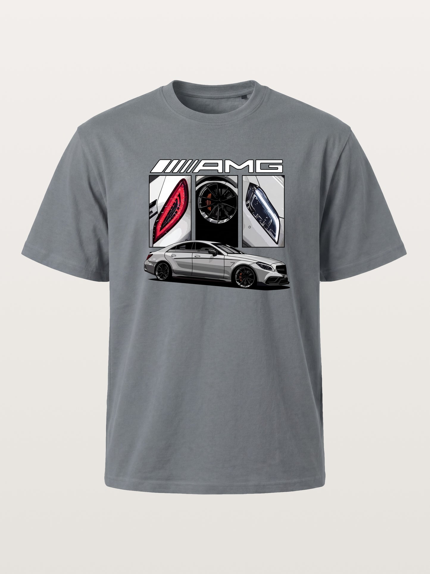 AMG Coupe Split Body Component Collage Cotton T-shirt