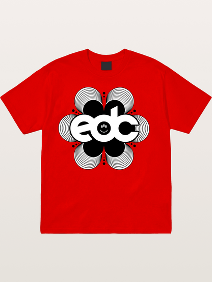 EDC Wavy Daisy Logo Design Cotton T-shirt