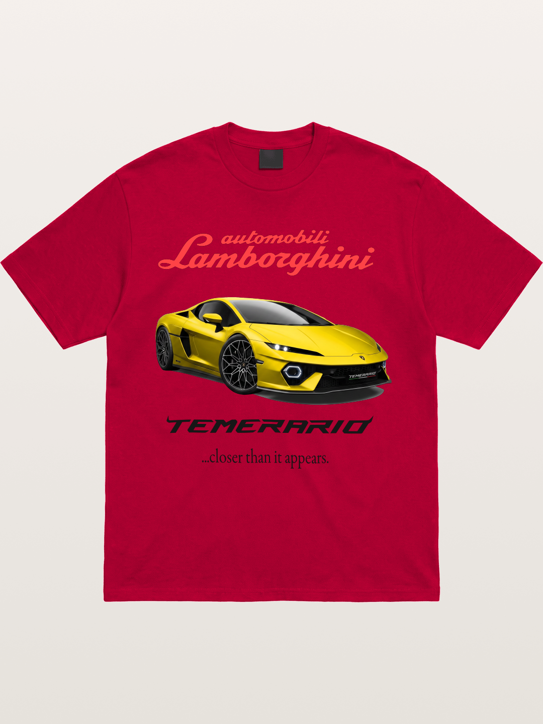 Lamborghini Temerario Yellow Sports Car Gildan T-shirt