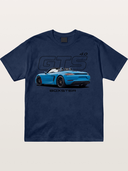 Porsche 718 Boxster GTS Print Cotton T-shirt