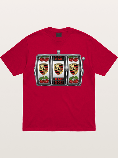 Porsche Slot Machine Art Print Gildan T-shirt