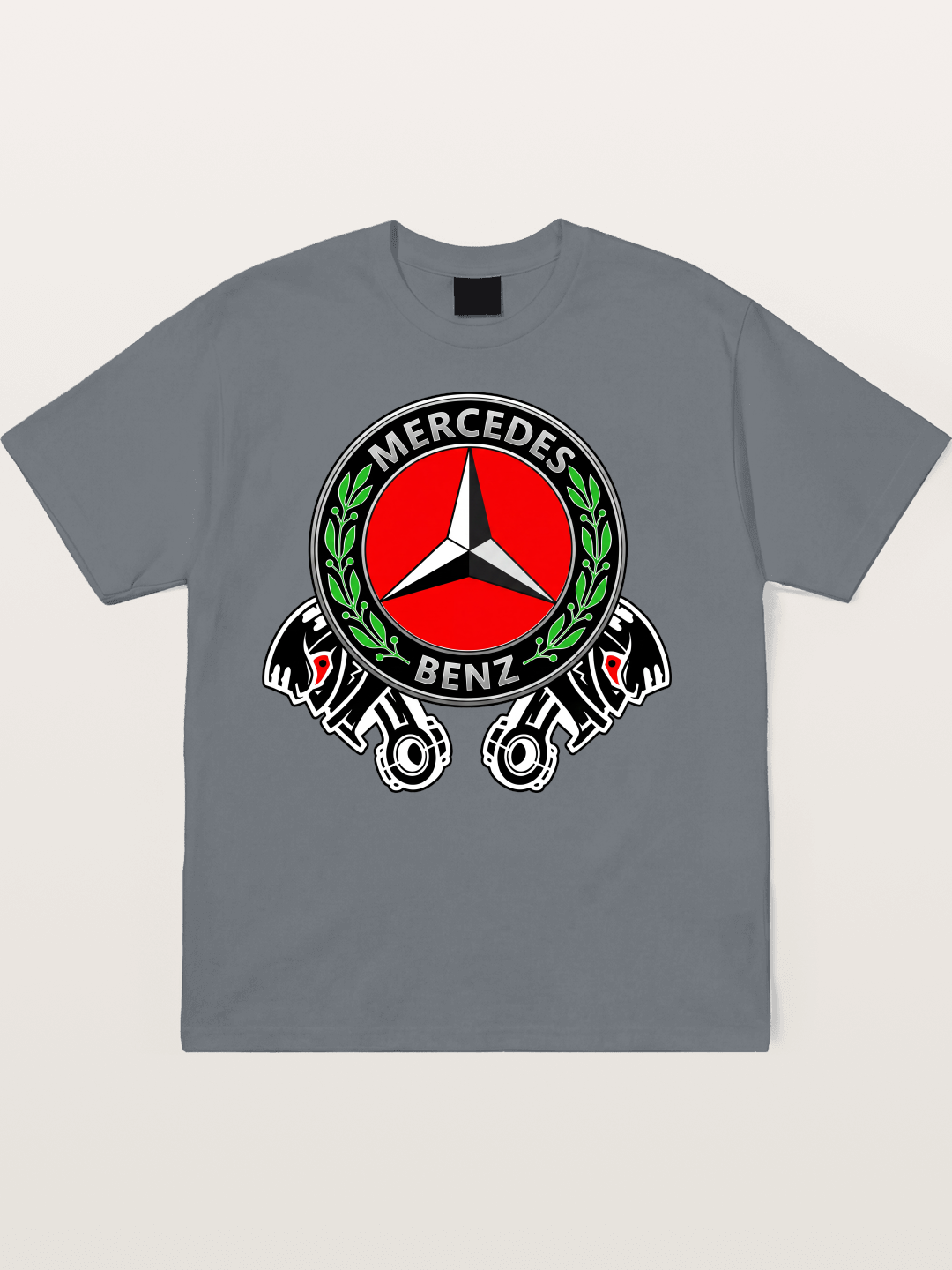 Mercedes-Benz Piston Logo Art Cotton T-shirt