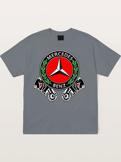Mercedes-Benz Piston Logo Art Cotton T-shirt