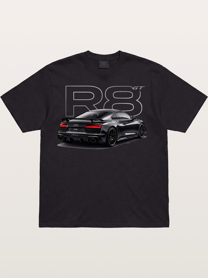 Audi R8 GT Black Rear End Cotton T-shirt
