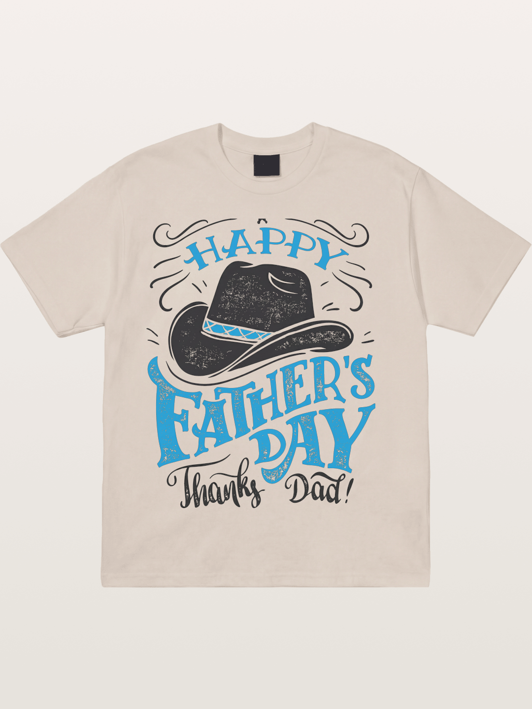 Happy Father's Day Cowboy Hat Cotton T-shirt