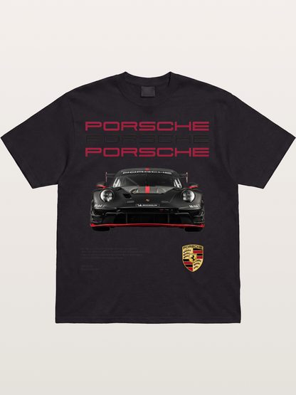911 Race Car Bold Typography Cotton T-shirt