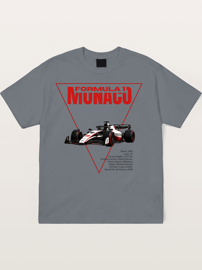 Red Triangle F1 Monaco Artwork Cotton T-shirt