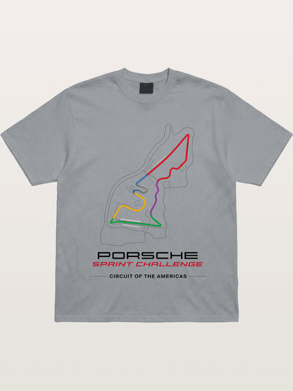 Americas Circuit Colorful Track Map Gildan T-shirt