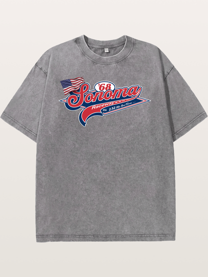 Sonoma Raceway 1968 Vintage Script Washed T-shirt