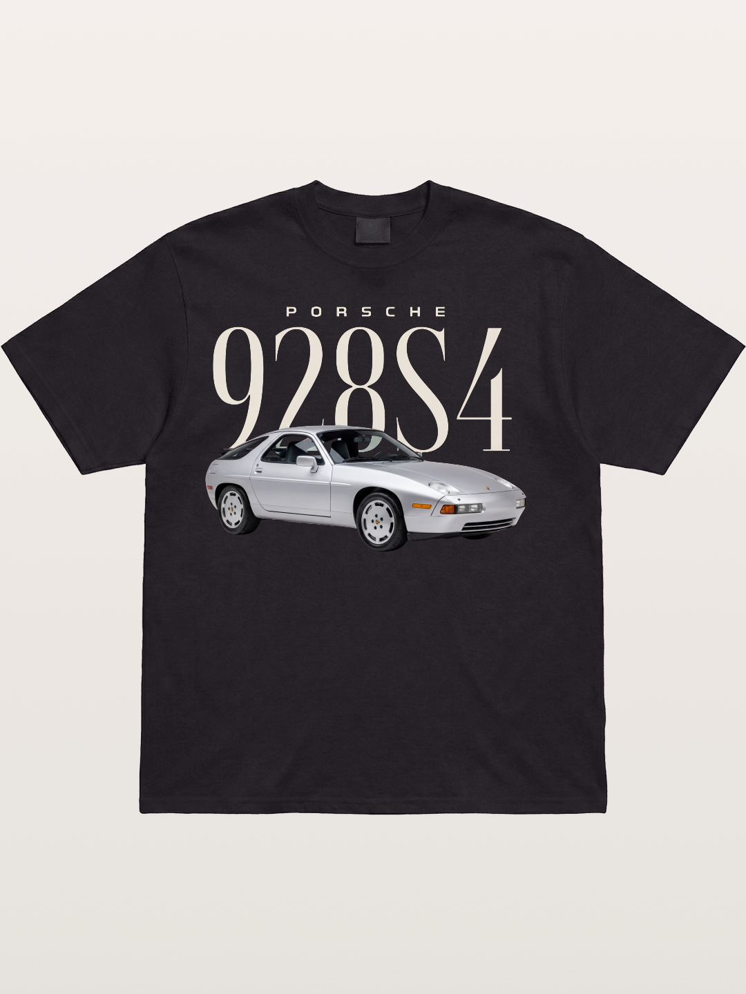 Porsche 928 S4 Silver Coupe Cotton T-shirt