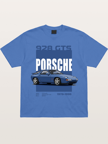 Porsche 928 GTS Blue Classic Gildan T-shirt
