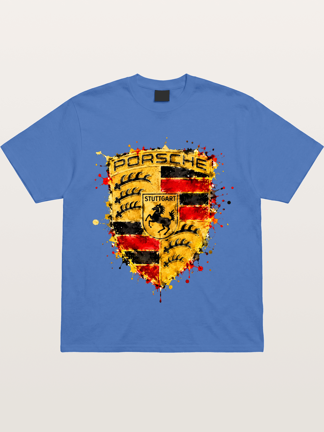 Porsche Splash Crest Design Gildan T-shirt