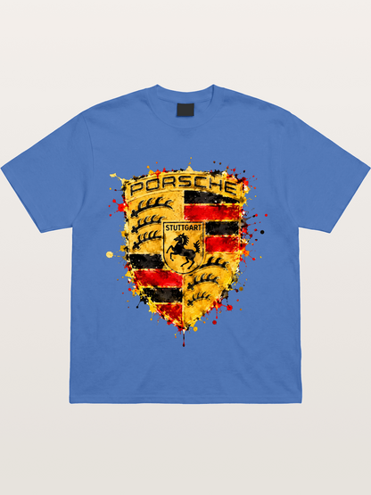 Porsche Splash Crest Design Gildan T-shirt