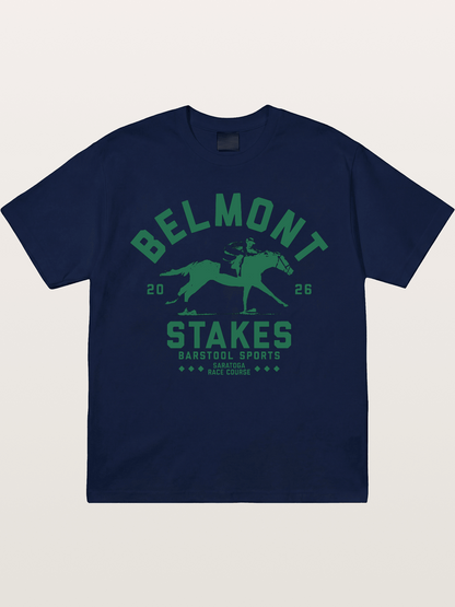 Belmont Stakes Horse Rider Silhouette Gildan T-shirt