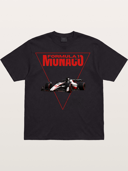 Red Triangle F1 Monaco Artwork Cotton T-shirt