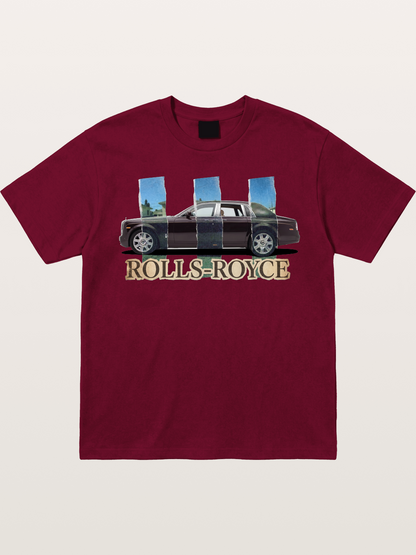 Torn Paper Rolls Royce Collage Gildan T-shirt
