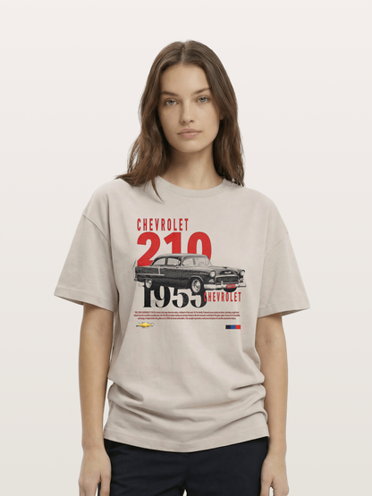 1955 Chevrolet 210 Retro Poster Cotton T-shirt