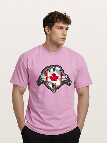 Canada Flag World Cup Poster Gildan T-shirt