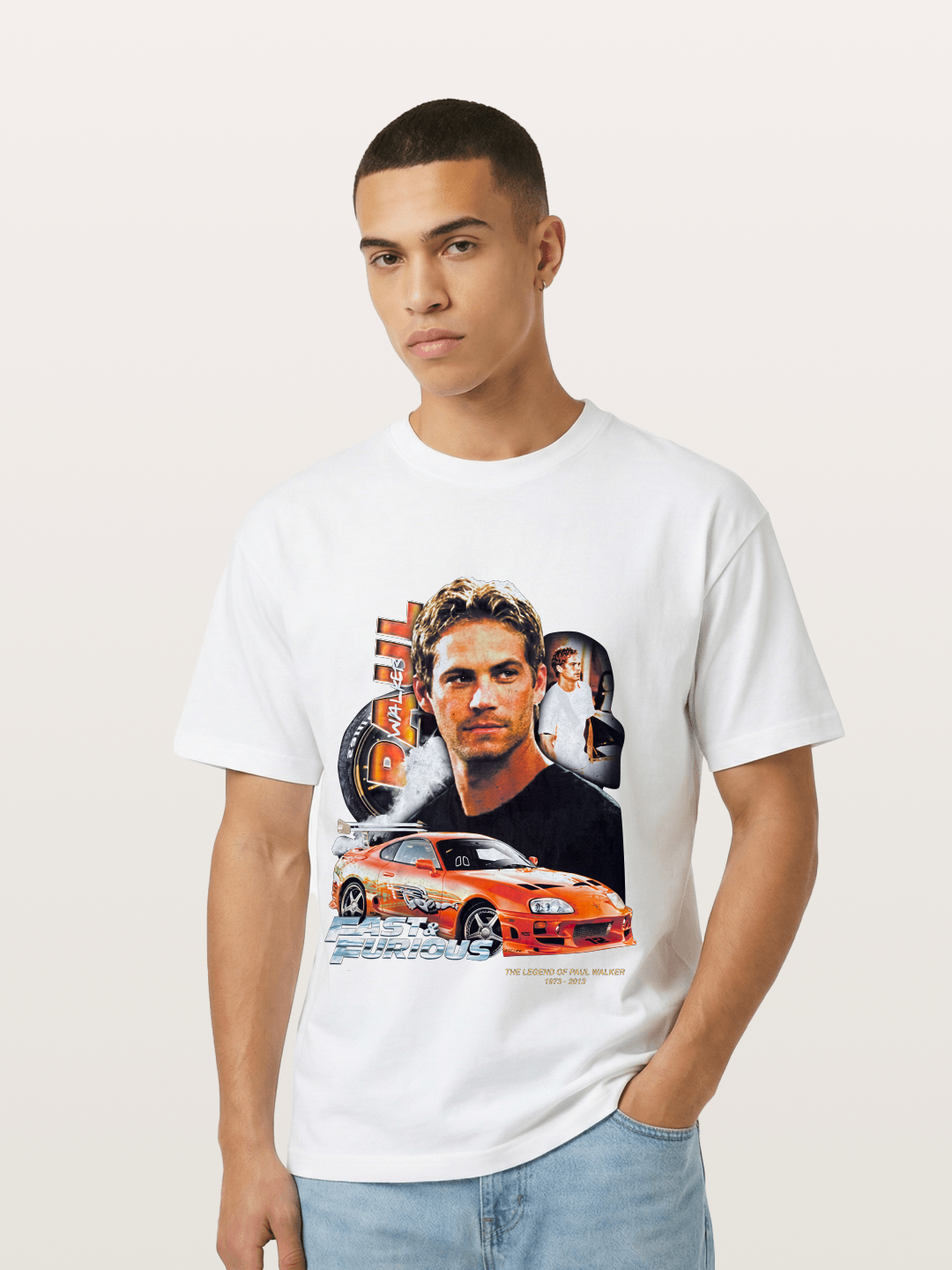 Orange Supra Fast & Furious Gildan T-shirt