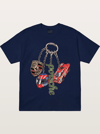 Porsche Vintage Race Charm Combo Gildan T-shirt