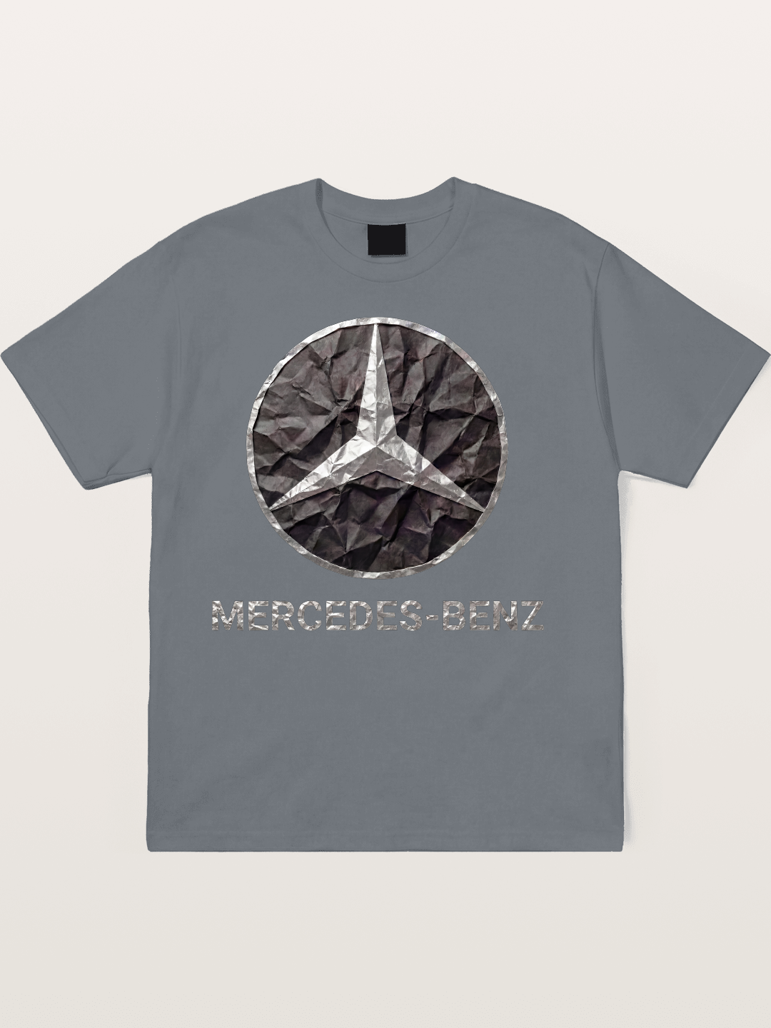 Mercedes Crumpled Paper Logo Cotton T-shirt