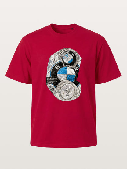 Crushed BMW Cans Collage Gildan T-shirt