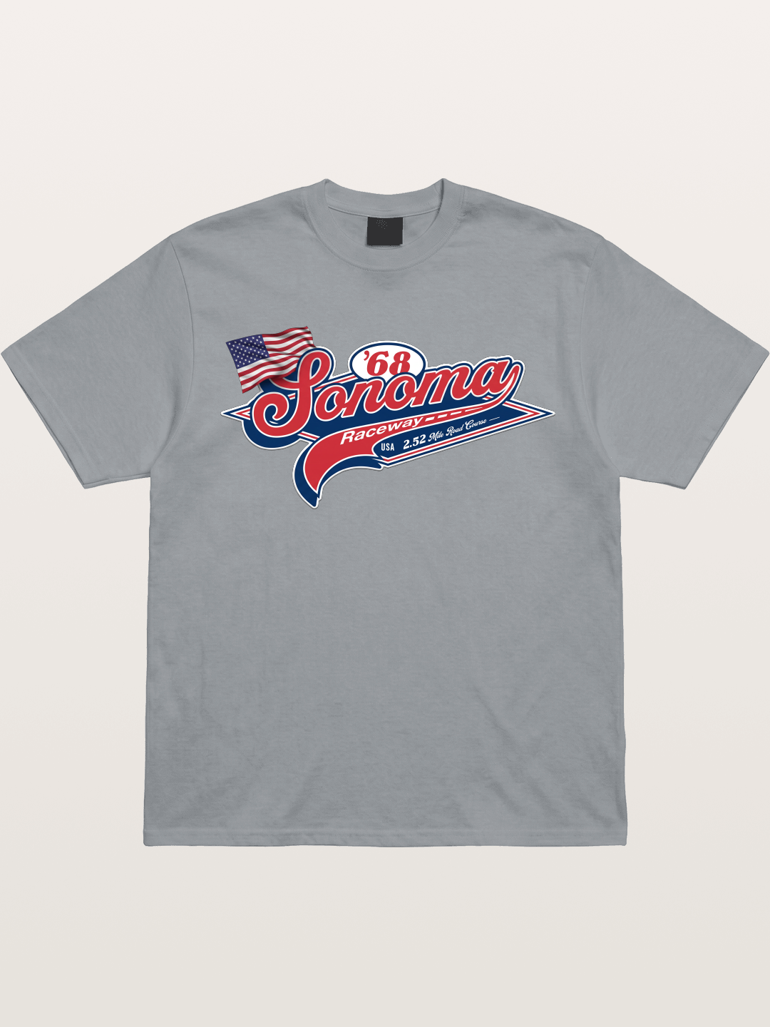 Sonoma Raceway 1968 Vintage Script Gildan T-shirt
