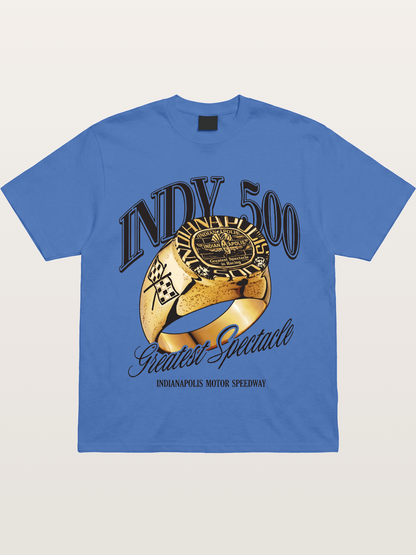 Indy 500 Gold Championship Ring Gildan T-shirt