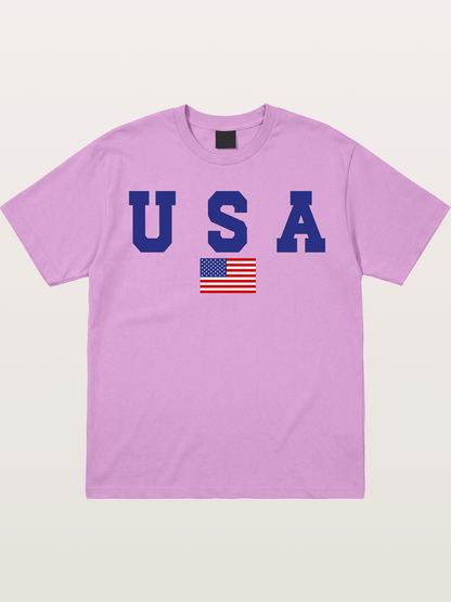 USA Letters With American Flag Gildan T-shirt
