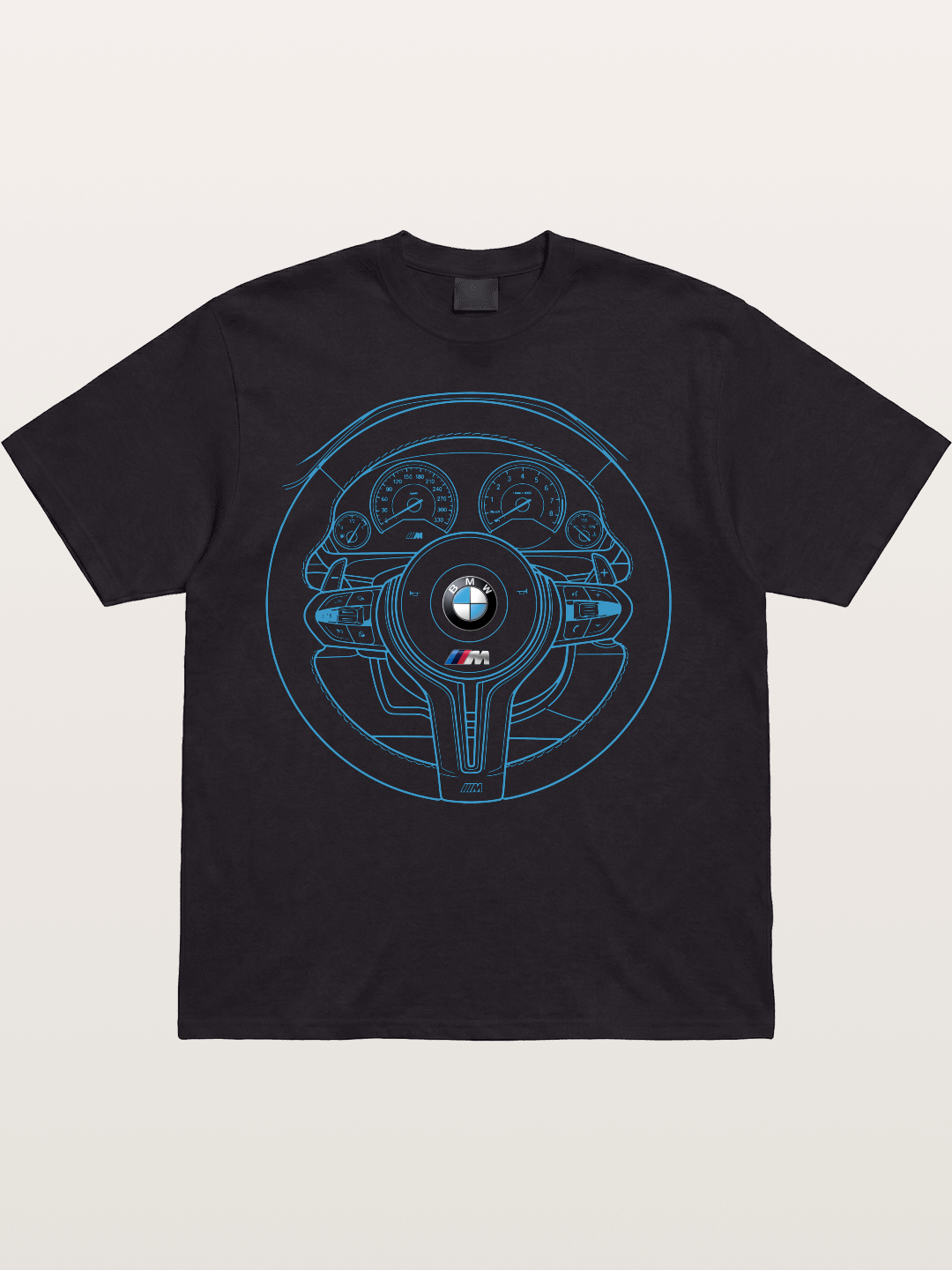 BMW M Vintage Steering Wheel Draft Cotton T-shirt