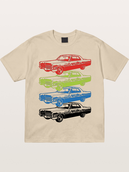 Classic Car Evolution Print Gildan T-shirt