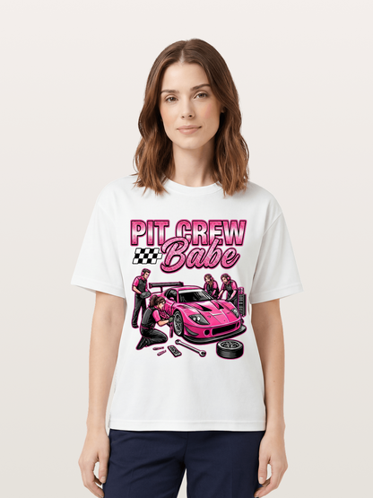 Pit Crew Babe Cotton T-shirt