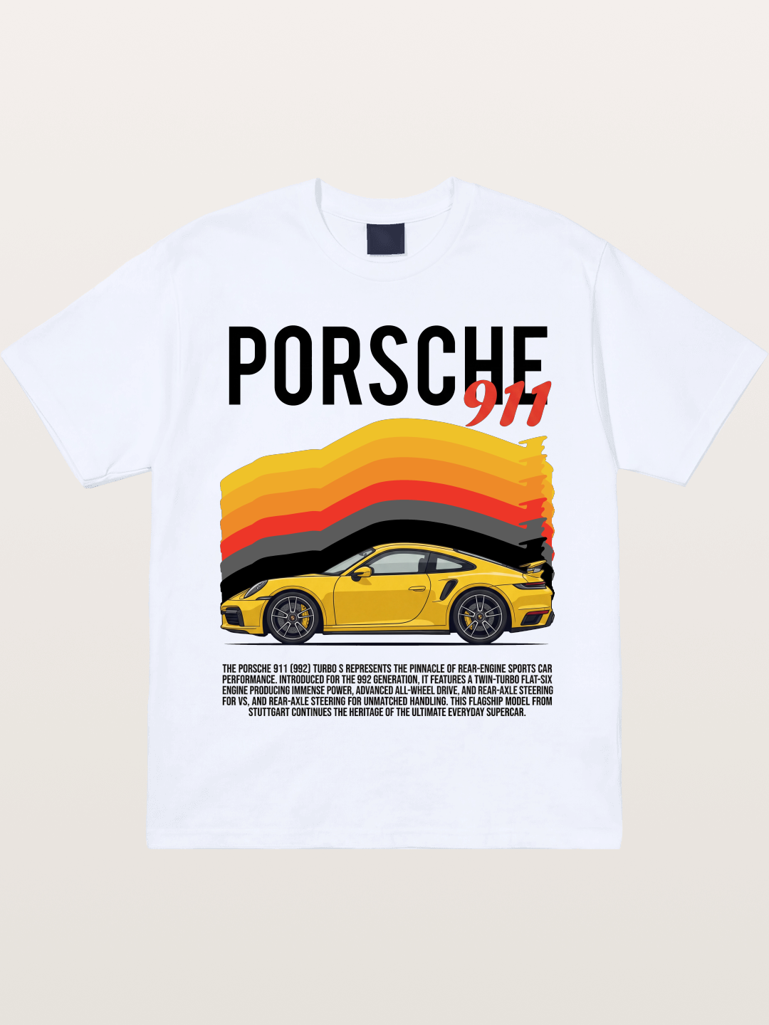 Yellow 911 Supercar Gildan T-shirt