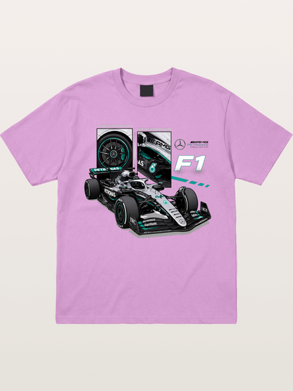 Mercedes Petronas F1 Collage Art Gildan T-shirt