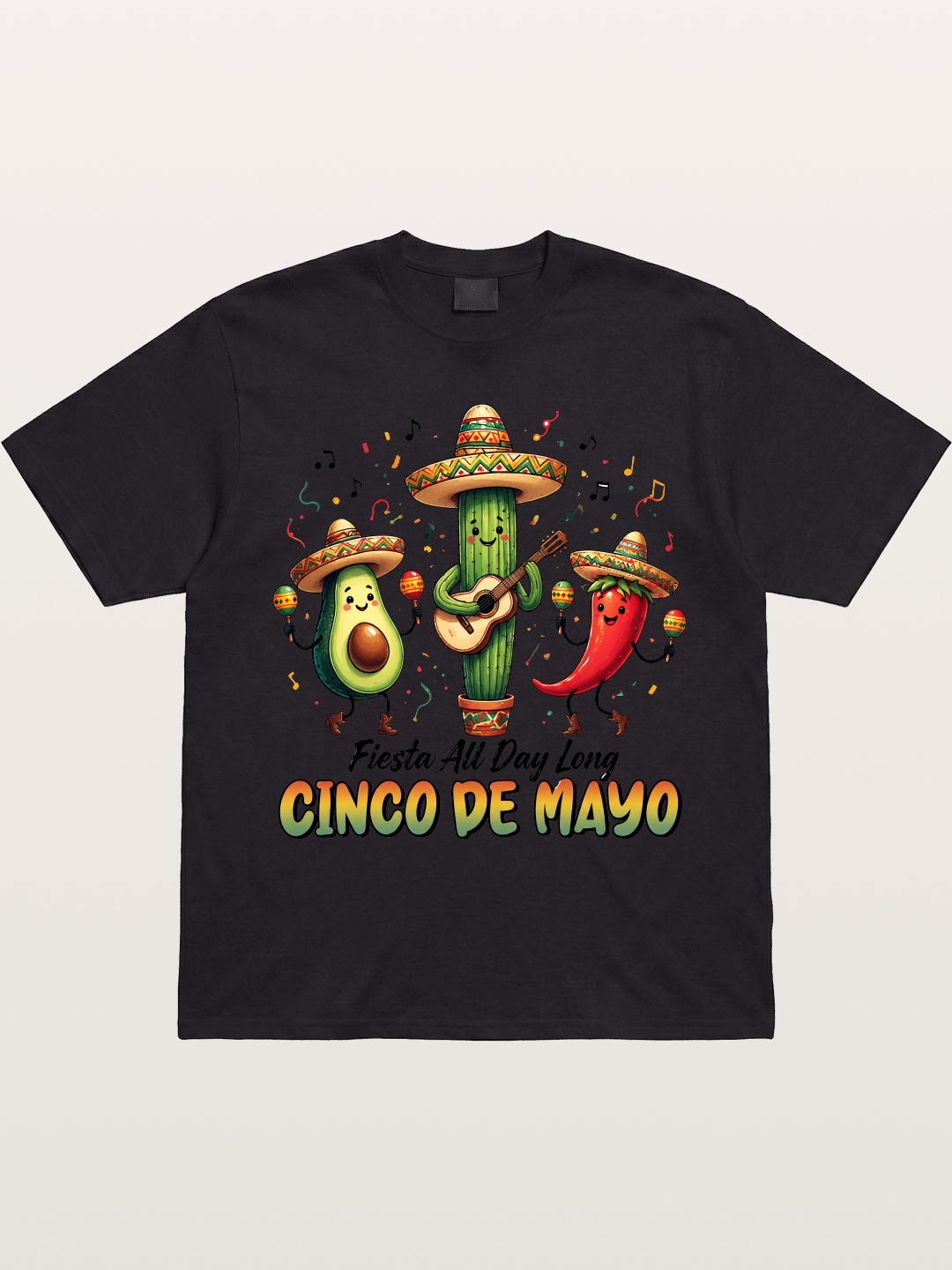 Mexican Fiesta Cartoon Characters Gildan T-shirt